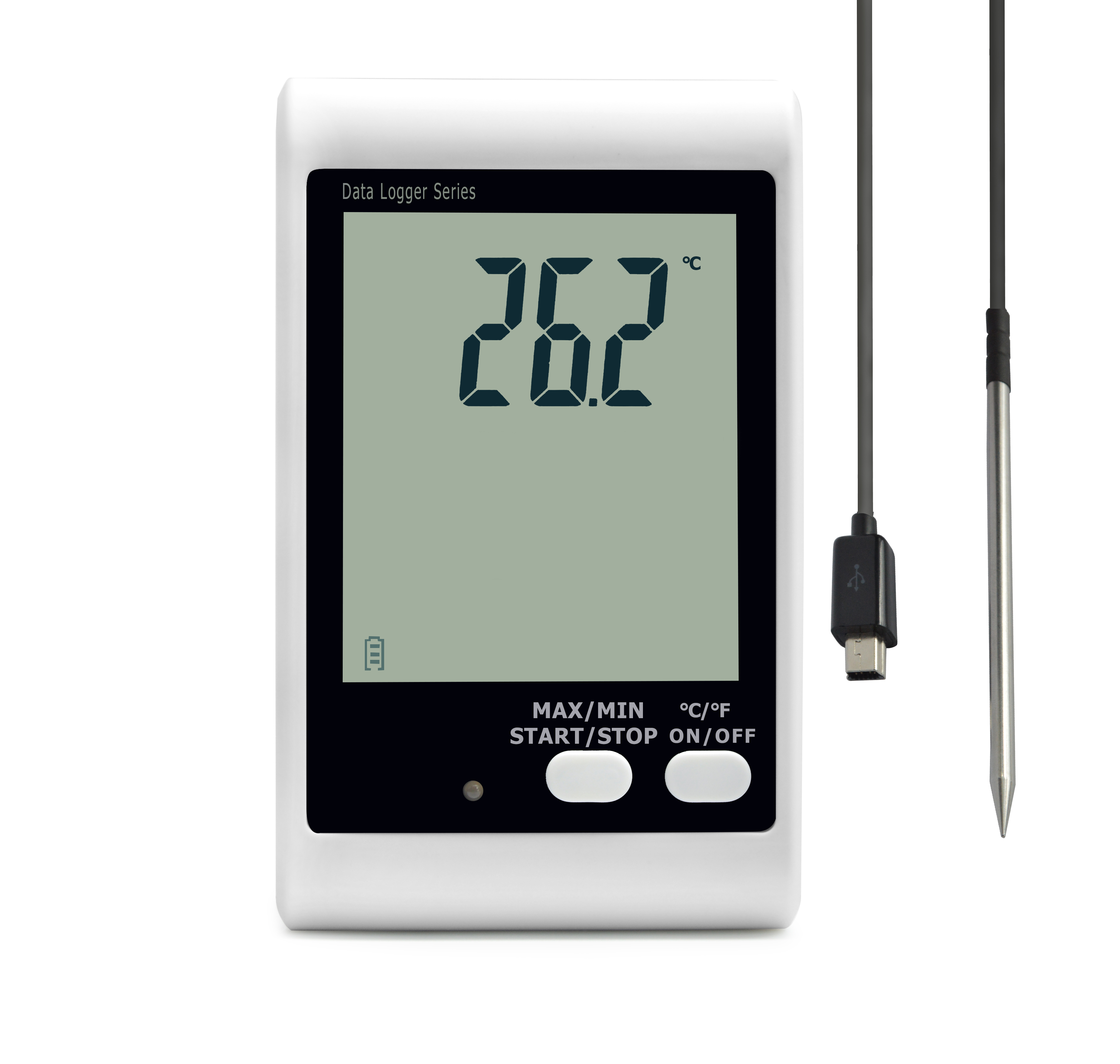 DWL-10E temperature logger with external probe cold room